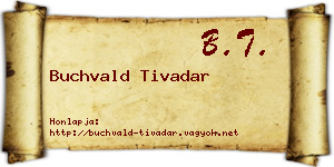 Buchvald Tivadar névjegykártya